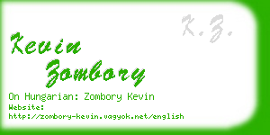 kevin zombory business card